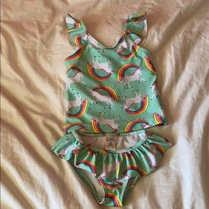 Carters tankini bikini 2t unicorns and rainbows